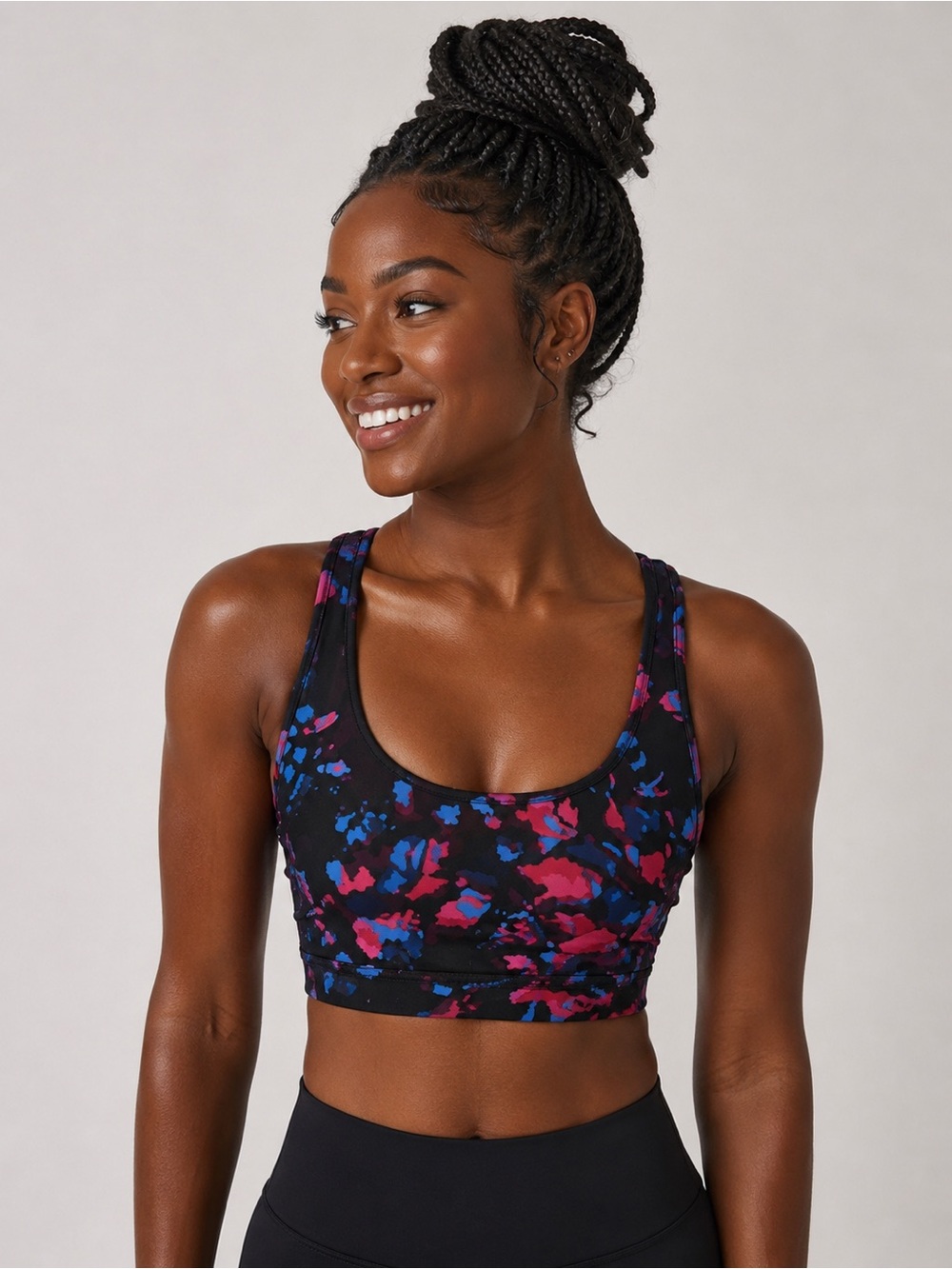 Lululemon Energy Bra Dandy Digie Multi Size 6 Strappy Back